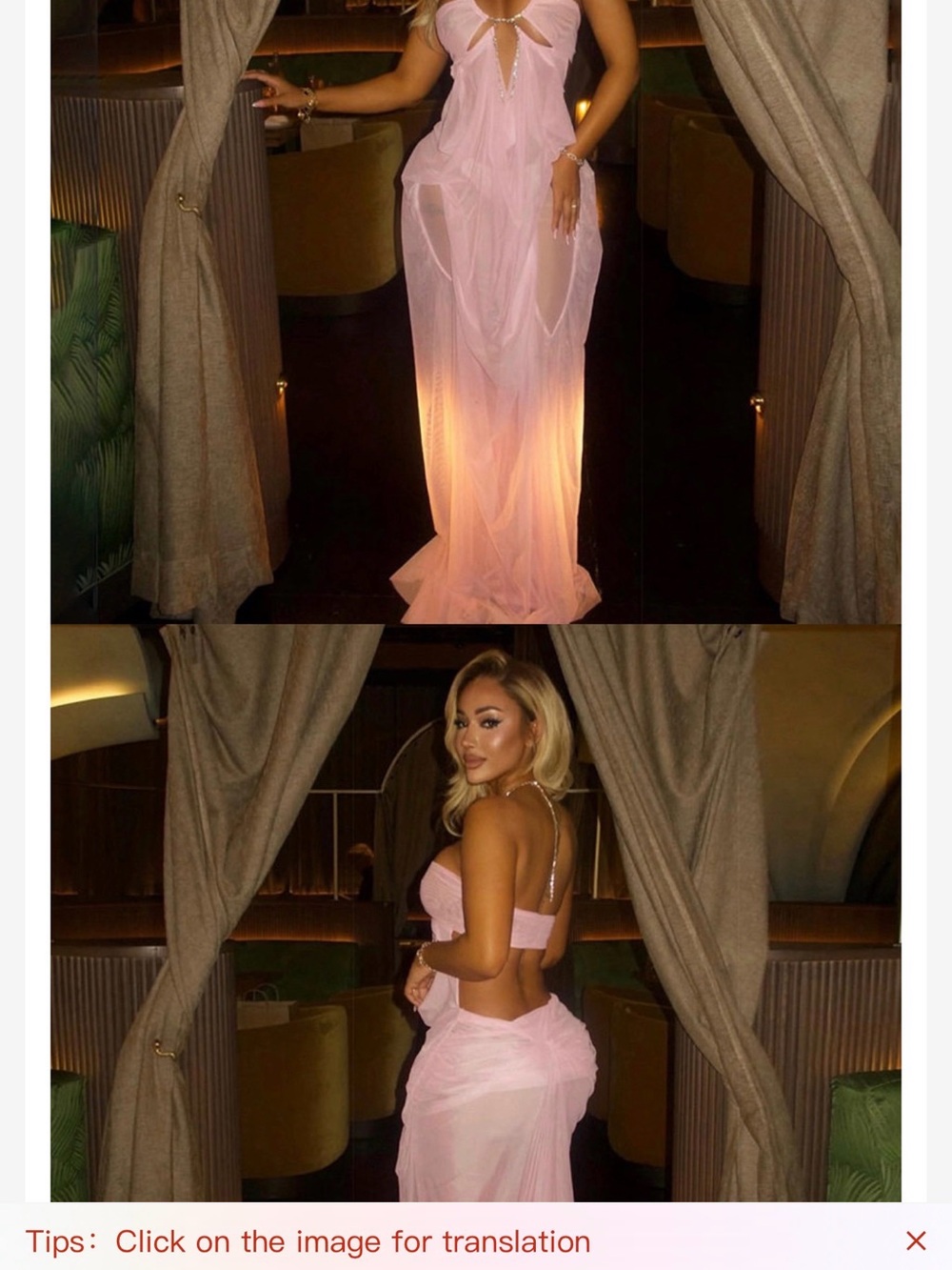 A Classy Chic Boutique Sheer Pale Pink Evening Gown - Picture 4 of 14